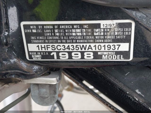 1998 HONDA GL1500 1HFSC3435WA101937 Photo 9