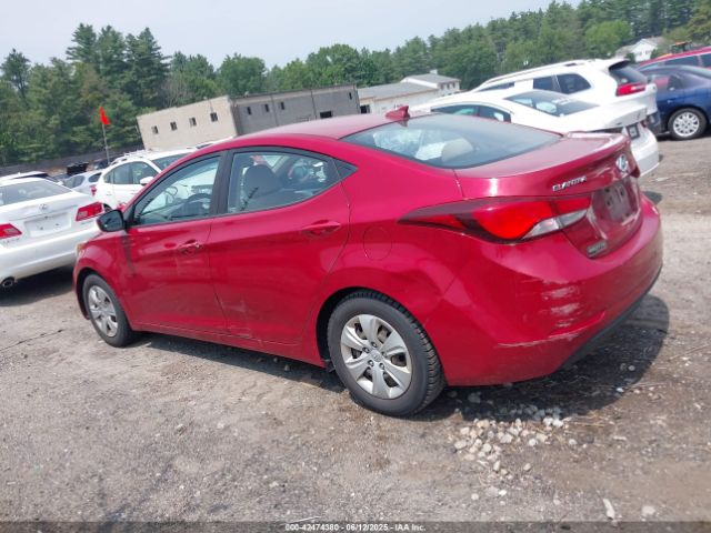 KMHDH4AE4GU603267 Hyundai ELANTRA SE