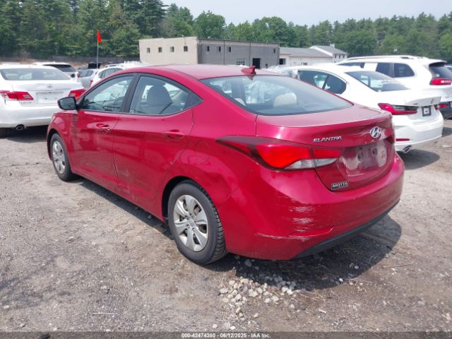 KMHDH4AE4GU603267 Hyundai ELANTRA SE