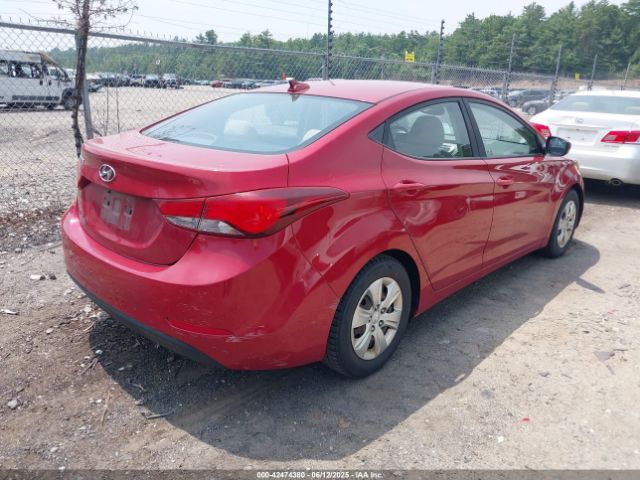 KMHDH4AE4GU603267 Hyundai ELANTRA SE