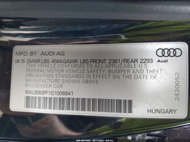 2016 AUDI A3 WAUB8GFF1G1006641 Photo 8