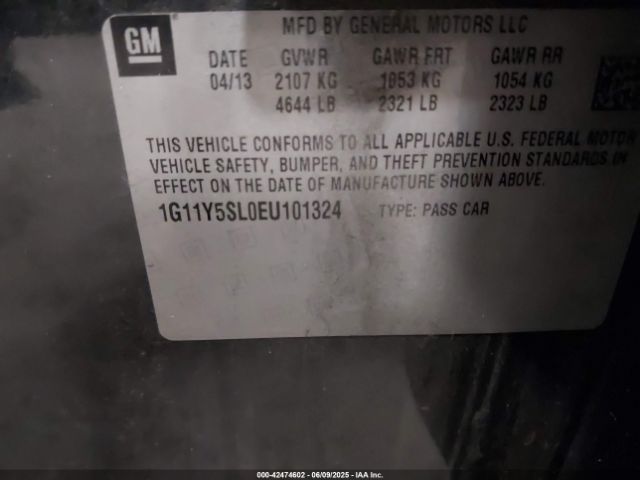 1G11Y5SL0EU101324 Chevrolet Impala 1ls