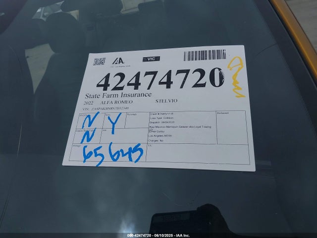 Alfa Romeo Stelvio 2022 ZASPAKBN8N7D32340 Image 17