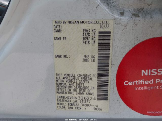 2023 NISSAN ALTIMA 1N4BL4CV4PN326224 Photo 8
