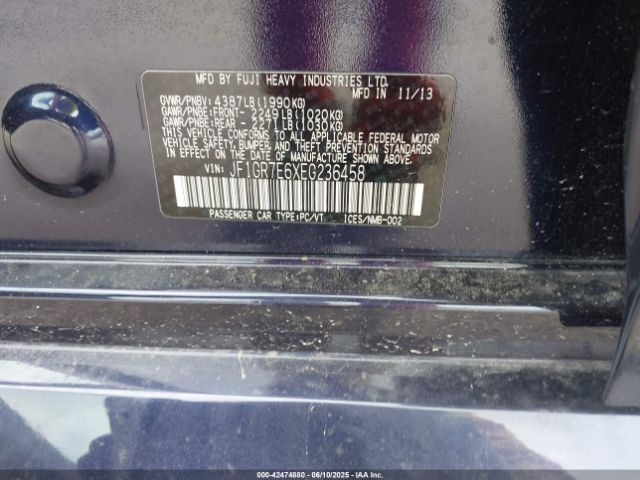 2014 SUBARU IMPREZA WRX JF1GR7E6XEG236458 Photo 8