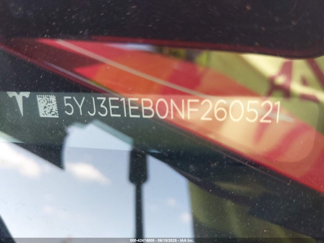 2022 TESLA MODEL 3 5YJ3E1EB0NF260521 Photo 8