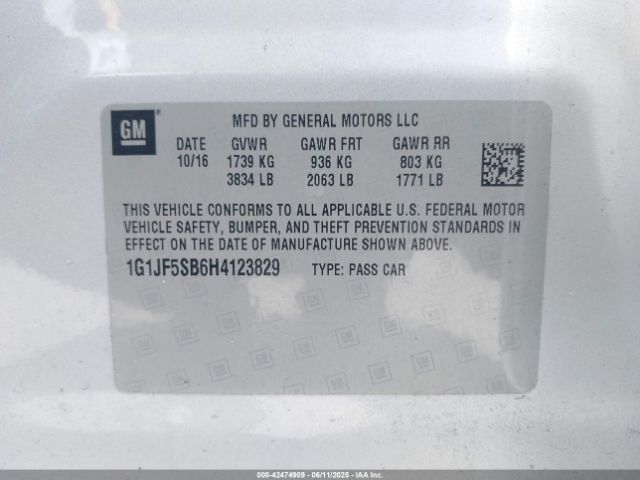 1G1JF5SB6H4123829 Chevrolet Sonic Premier Auto