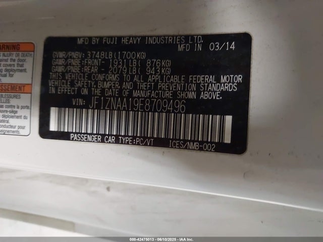 Scion 2014 2014 JF1ZNAA19E8709496 Image 9
