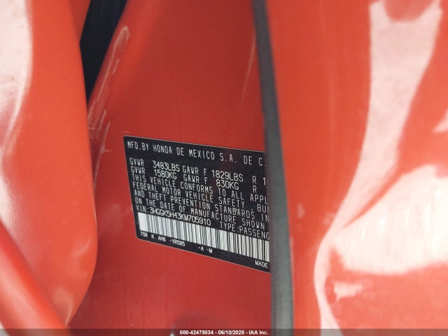 3HGGK5H43KM705910 Honda l15b1