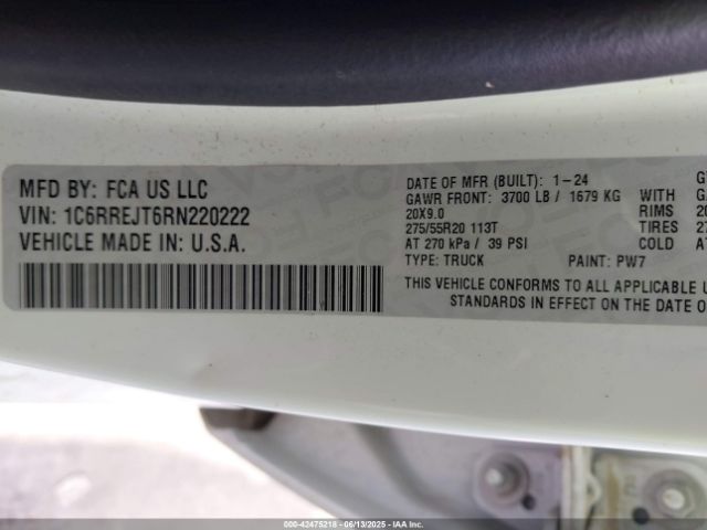 2024 RAM 1500 1C6RREJT6RN220222 Photo 8