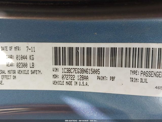2011 CHRYSLER 200 1C3BC7EG3BN615005 Photo 8