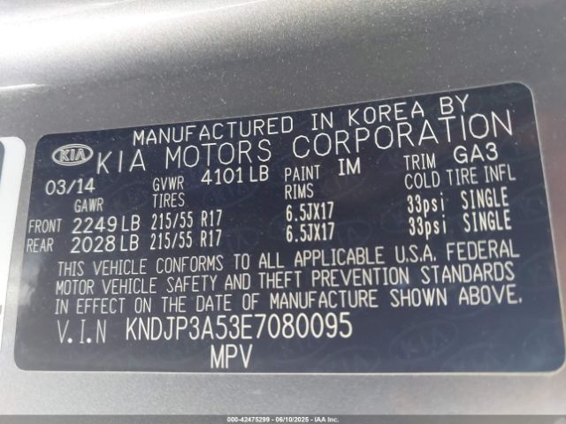 KNDJP3A53E7080095 KIA SOUL +
