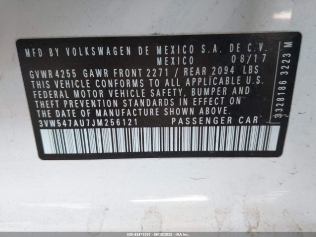 2018 VOLKSWAGEN GOLF GTI 3VW547AU7JM256121 Photo 8