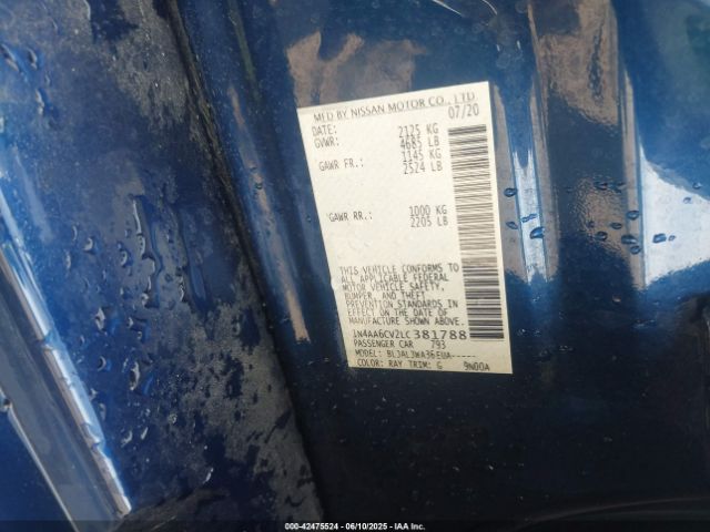2020 NISSAN MAXIMA 1N4AA6CV2LC381788 Photo 8