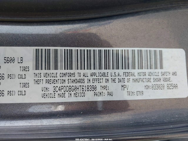 Dodge 2017 2017 3C4PDDBG0HT618390 Image 9