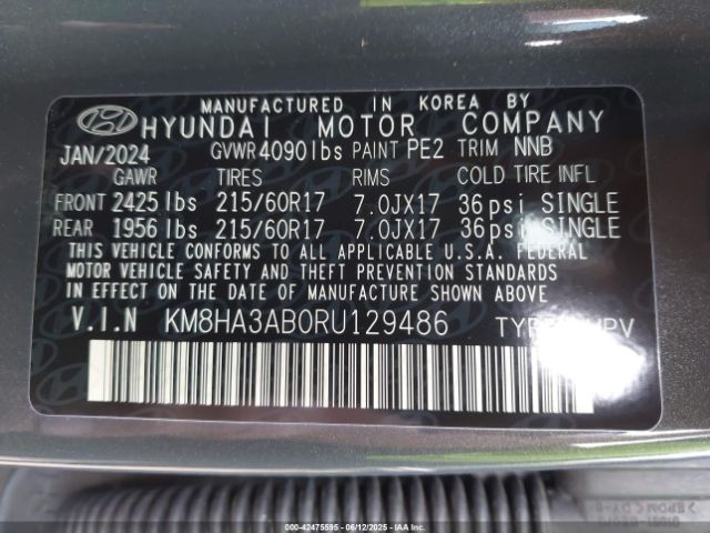 2024 HYUNDAI KONA KM8HA3AB0RU129486 Photo 8