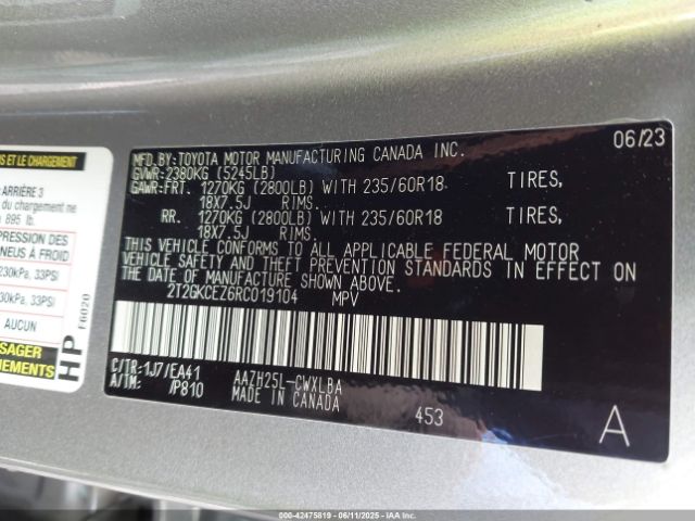 2T2GKCEZ6RC019104 Lexus a25a-fxs, 5nm+4nm