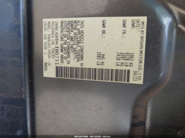 2023 NISSAN ALTIMA 1N4BL4DV8PN390751 Photo 8