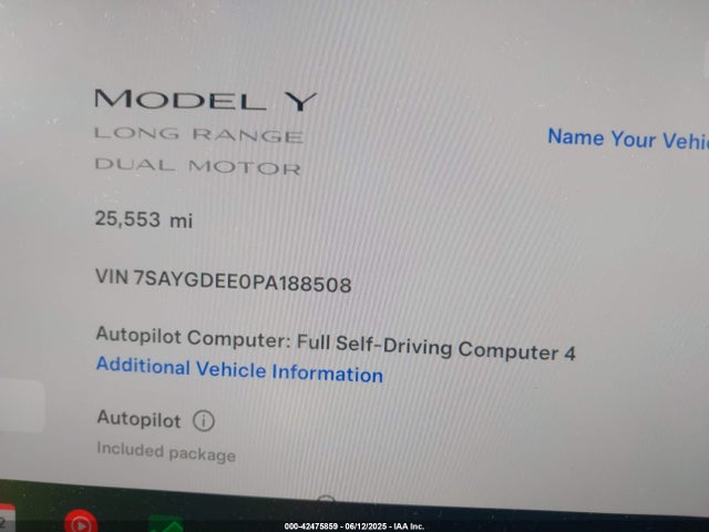 2023 TESLA MODEL Y 7SAYGDEE0PA188508 Photo 6