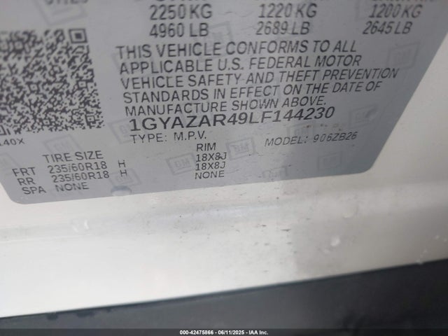 2020 CADILLAC XT4 1GYAZAR49LF144230 Photo 8