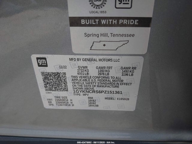 2023 CADILLAC XT5 1GYKNCRS6PZ151361 Photo 8