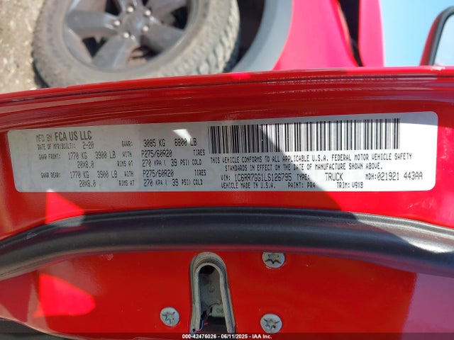 RAM 2020 2020 1C6RR7GG1LS126795 Image 9