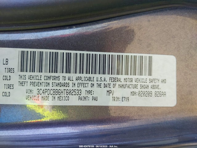 3C4PDCBB6HT602533 Dodge 2017