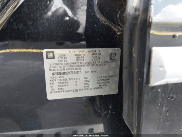 2017 CADILLAC XT5 1GYKNARS8HZ204017 Photo 8