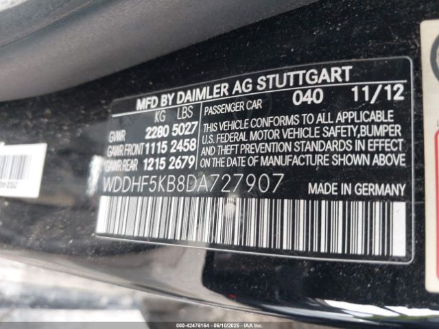 2013 MERCEDES-BENZ E 350 WDDHF5KB8DA727907 Photo 8