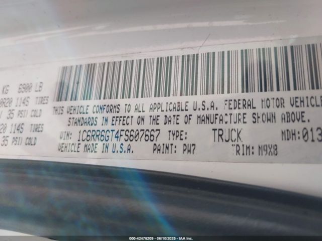 1C6RR6GT4FS607667 RAM 1500 Big Horn
