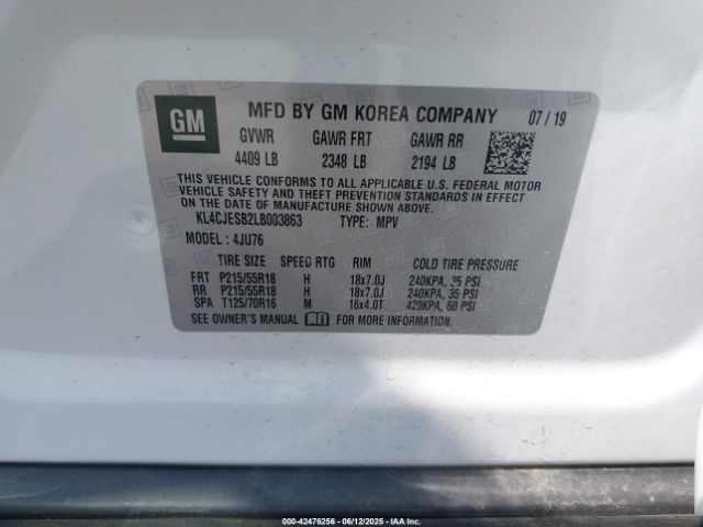2020 BUICK ENCORE KL4CJESB2LB003863 Photo 8