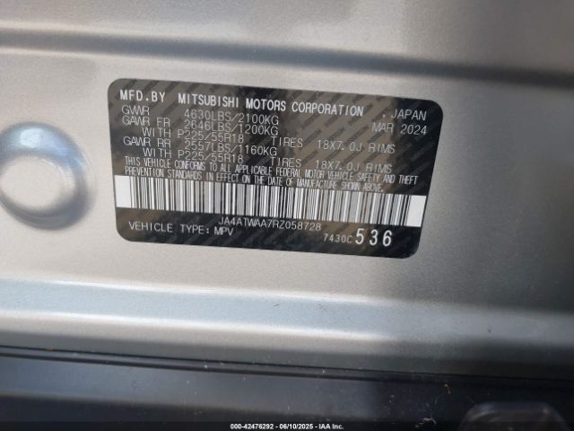2024 MITSUBISHI ECLIPSE CROSS JA4ATWAA7RZ058728 Photo 8