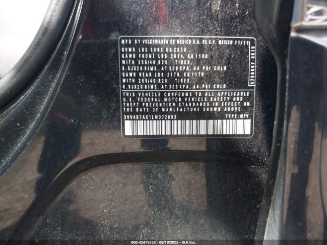 2020 VOLKSWAGEN TIGUAN 3VV4B7AX1LM072893 Photo 8