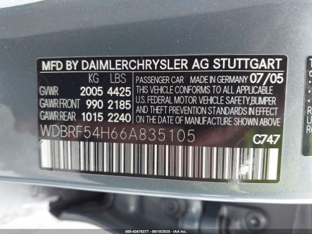 2006 MERCEDES-BENZ C 280 WDBRF54H66A835105 Photo 8
