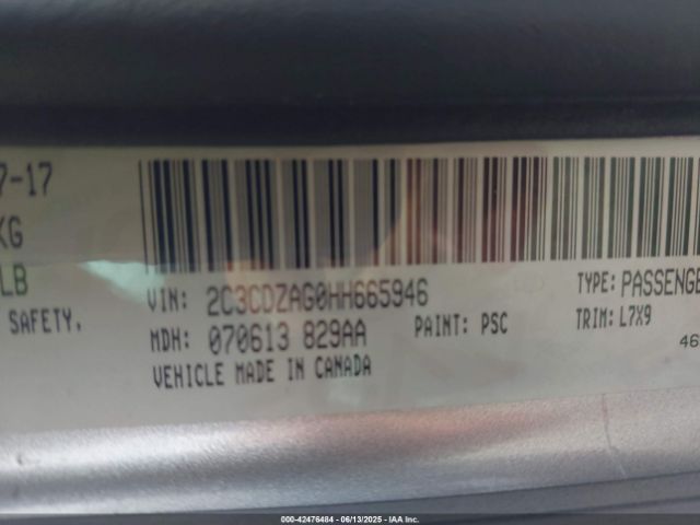 2017 DODGE CHALLENGER 2C3CDZAG0HH665946 Photo 8