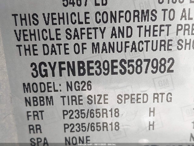 2014 CADILLAC SRX 3GYFNBE39ES587982 Photo 8