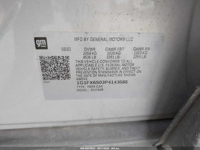 2023 CHEVROLET BOLT EV 1G1FX6S03P4143686 Photo 8