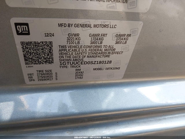 1GTUUCED0SZ180128 GMC l84