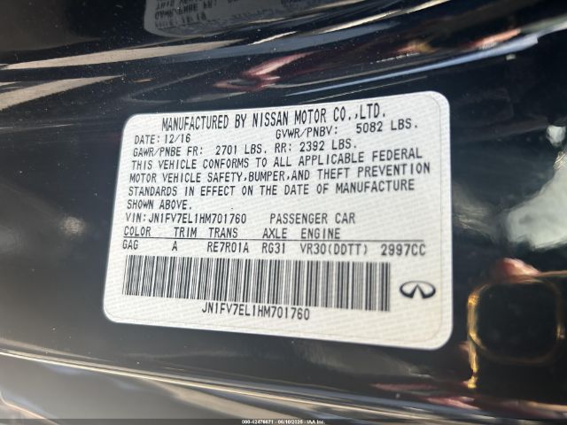 JN1FV7EL1HM701760 Infiniti Q60 3.0t Red Sport 400