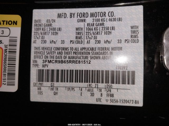 2024 FORD BRONCO SPORT 3FMCR9B65RRE81512 Photo 8