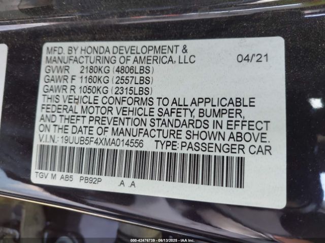 2021 ACURA TLX 19UUB5F4XMA014556 Photo 8