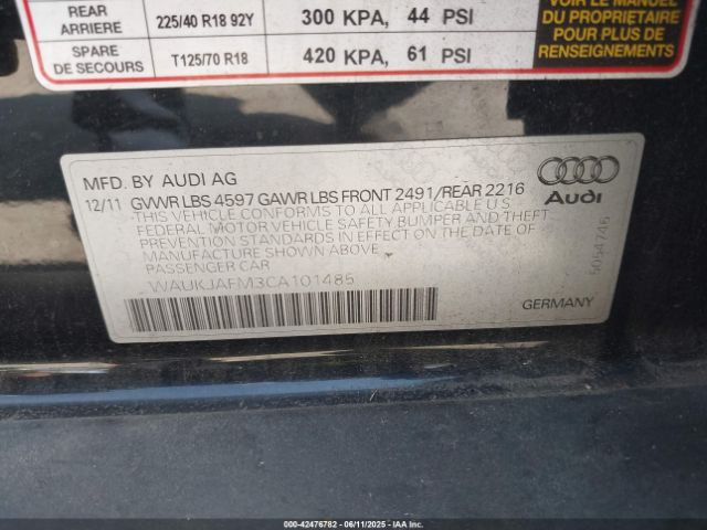 2012 AUDI A3 WAUKJAFM3CA101485 Photo 8