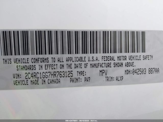2017 CHRYSLER PACIFICA 2C4RC1GG7HR763125 Photo 8
