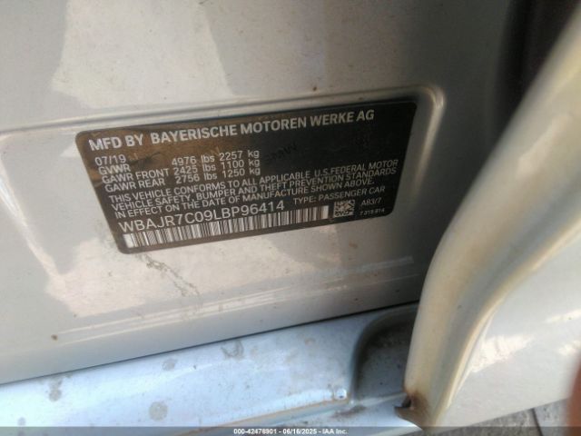 2020 BMW 530I WBAJR7C09LBP96414 Photo 8