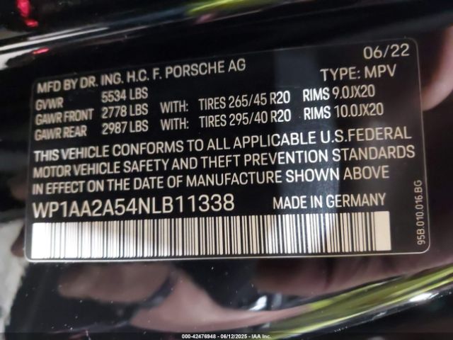 2022 PORSCHE MACAN WP1AA2A54NLB11338 Photo 8