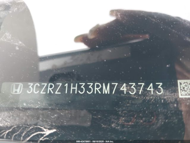 3CZRZ1H33RM743743 Honda Hr-v 2wd Lx