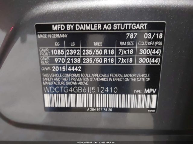 2018 MERCEDES-BENZ GLA 250 WDCTG4GB6JJ512410 Photo 8