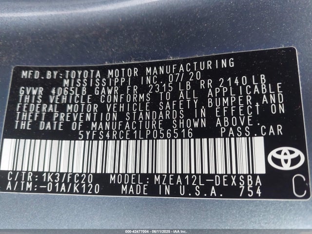 5YFS4RCE1LP056516 Toyota m20-fks