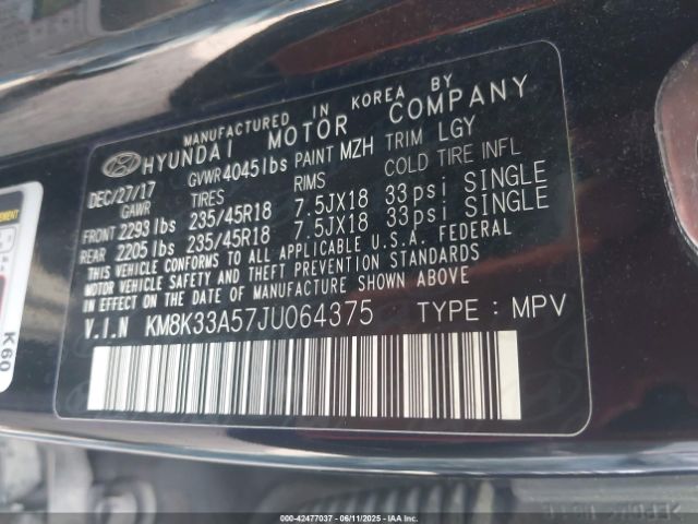 KM8K33A57JU064375 Hyundai t-gdi gamma