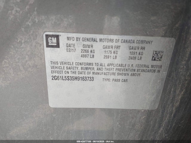 2017 CADILLAC XTS 2G61L5S35H9163733 Photo 8
